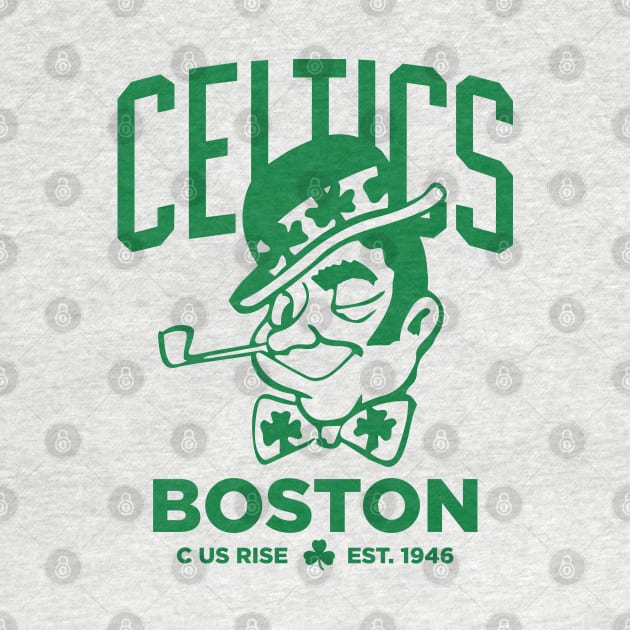 celtics boston - c us rise by Japanese Mask Art